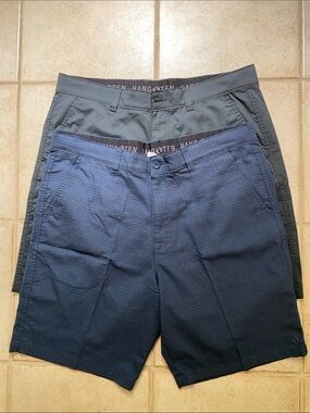 Hang Ten Men's Navy and Charcoal Flat Front Shorts